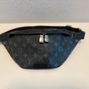 Louis Vuitton Black and Gray Monogram midnight bumbag/Belt Bag
